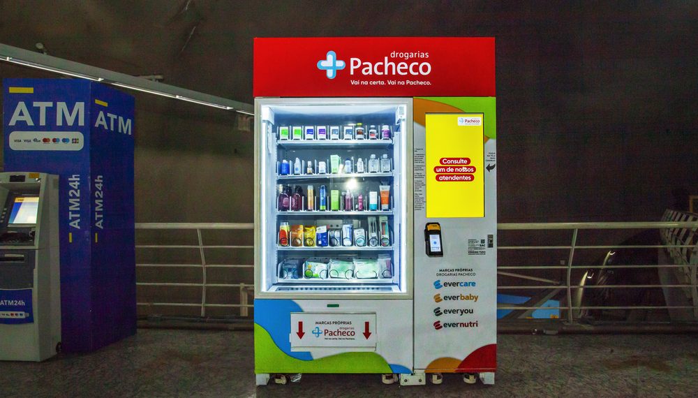 Vending Machines da Drogaria Pacheco/São Paulo distribuídas em estações do metrô no Rio de Janeiro